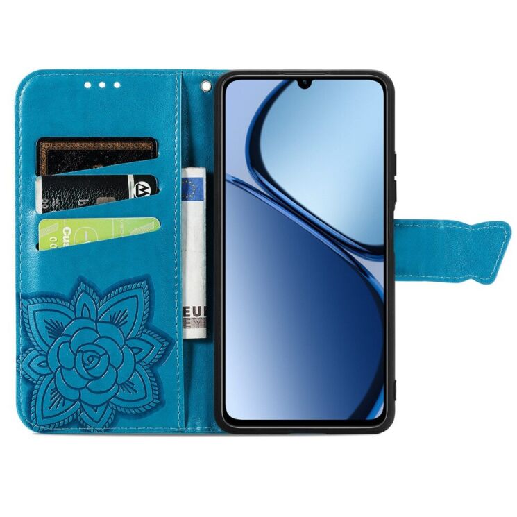 Чехол UniCase Butterfly Pattern для Realme C63 / C61 / Note 60x - Blue: фото 2 из 9