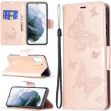 Чохол UniCase Butterfly Pattern для Samsung Galaxy S21 FE (G990) - Rose Gold (230621RG)