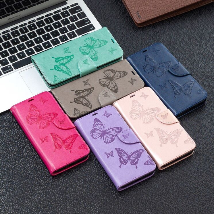 Чехол UniCase Butterfly Pattern для Samsung Galaxy S21 FE (G990) - Rose Gold: фото 8 из 10