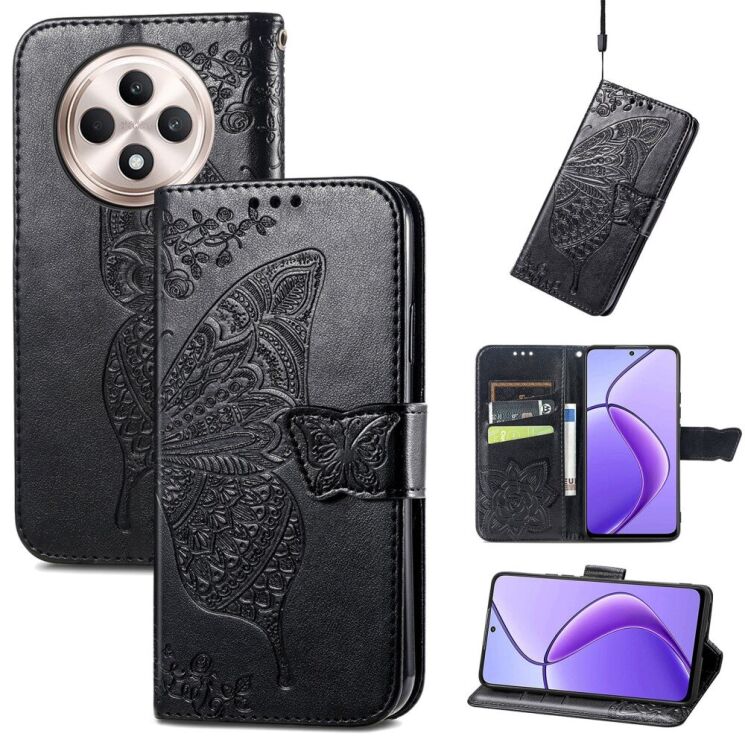 Чехол UniCase Butterfly Pattern для TECNO Spark 30C - Black: фото 4 из 10
