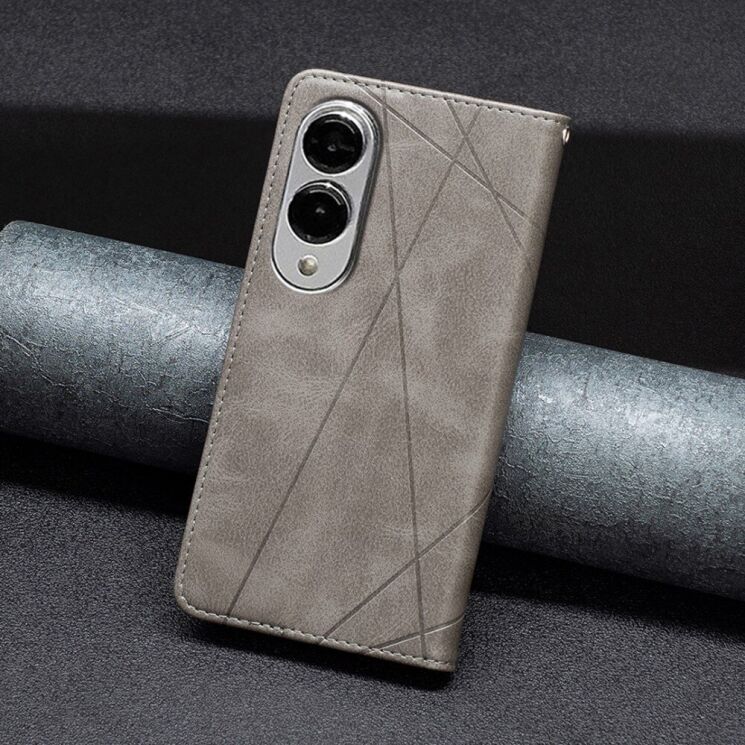 Чехол UniCase Geometric Pattern для Samsung Galaxy S25 Edge (S937) - Grey: фото 4 из 11