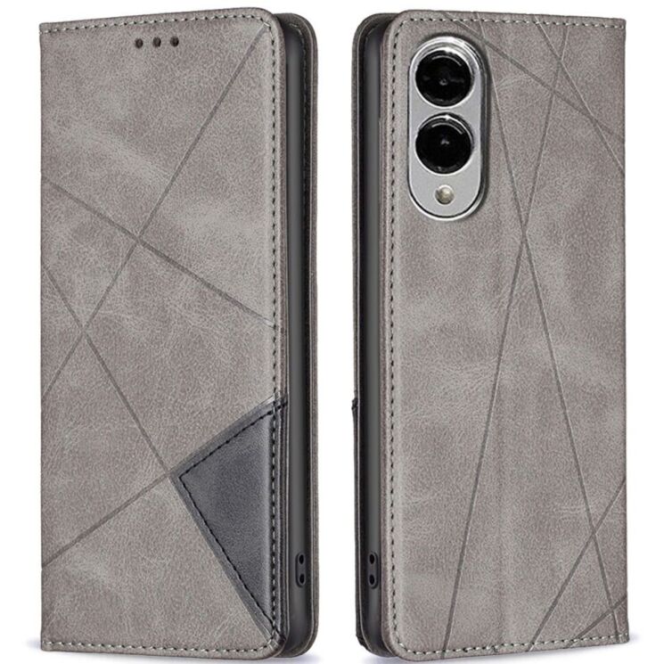 Чехол UniCase Geometric Pattern для Samsung Galaxy S25 Edge (S937) - Grey: фото 1 из 11