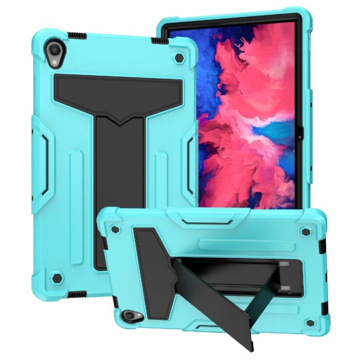 Чехол UniCase Hybrid Stand для Lenovo Tab P11 (TB-J606) / Tab P11 Plus (TB-J616) - Cyan / Black: фото 1 из 5