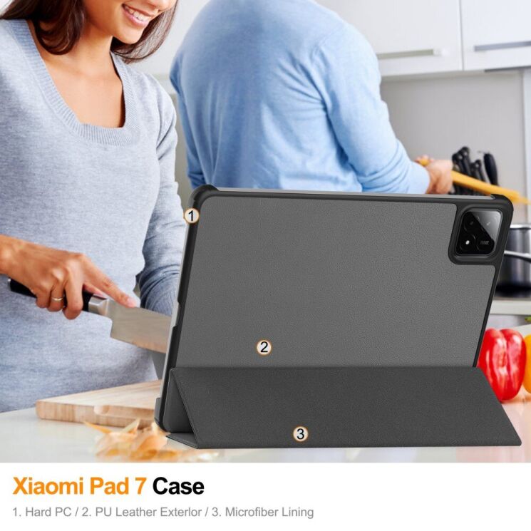 Чехол UniCase Slim для Xiaomi Pad 7 / 7 Pro - Rose Gold: фото 8 из 8