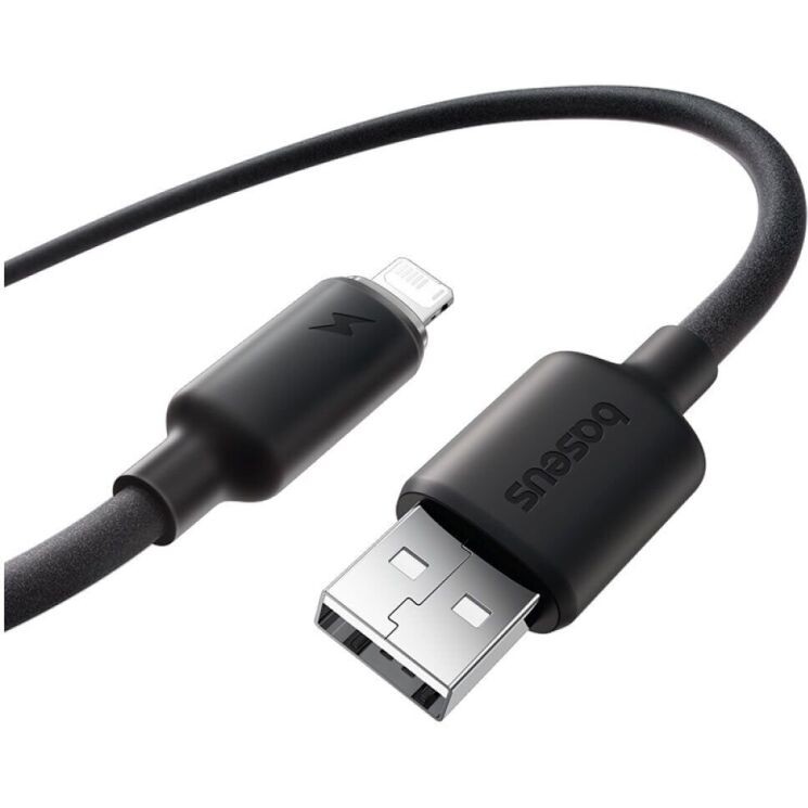 Кабель Baseus Foamed Silicone USB to Lightning (2.4A, 1m) E0426900 - Black: фото 1 из 3