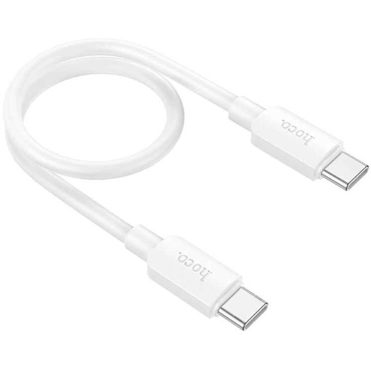 Кабель Hoco X96 Hyper 60W Type-C to Type-C (0.25m) - White: фото 2 з 6