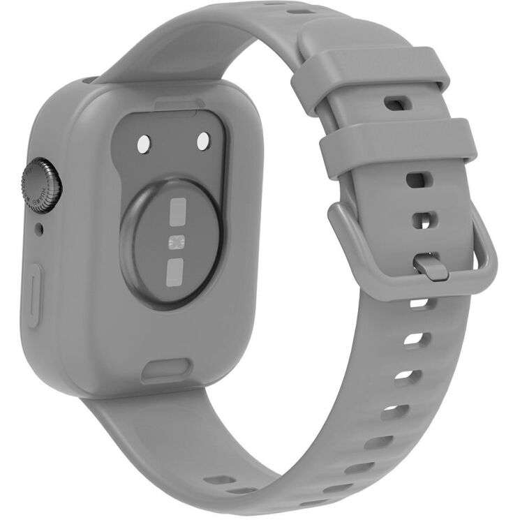 Комплект (чехол и ремешок) Deexe Silicone Set для Huawei Watch Fit 3 - Grey: фото 2 из 9