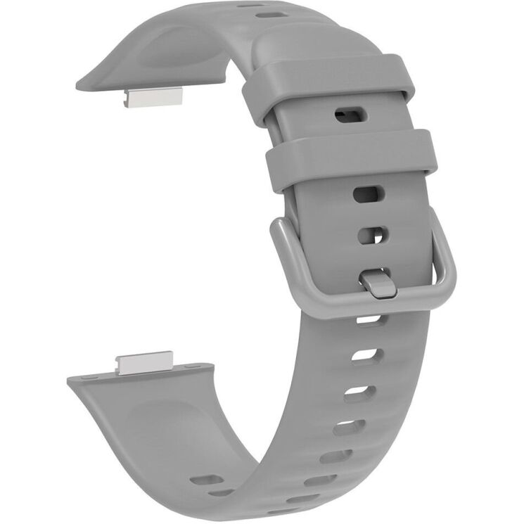 Комплект (чехол и ремешок) Deexe Silicone Set для Huawei Watch Fit 3 - Grey: фото 3 из 9
