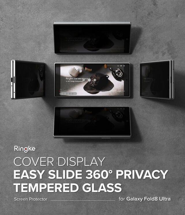 Комплект защитных стекол (2шт) Ringke Easy Slide 360 Privacy для Samsung Galaxy Fold 8 Ultra (8800328819993) (424102) Комплект защитных стекол (2шт) Ringke Easy Slide 360 Privacy для Samsung Galaxy Fold 8 Ultra (8800328819993): фото 5 из 23