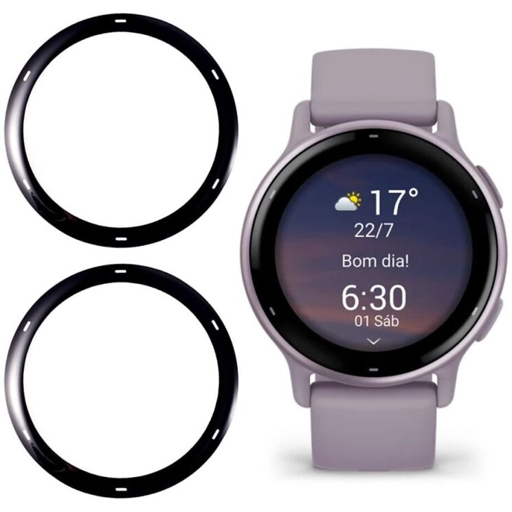 Комплект захисних плівок Deexe Protector Film для Garmin Vivoactive 5 - Black: фото 1 з 7