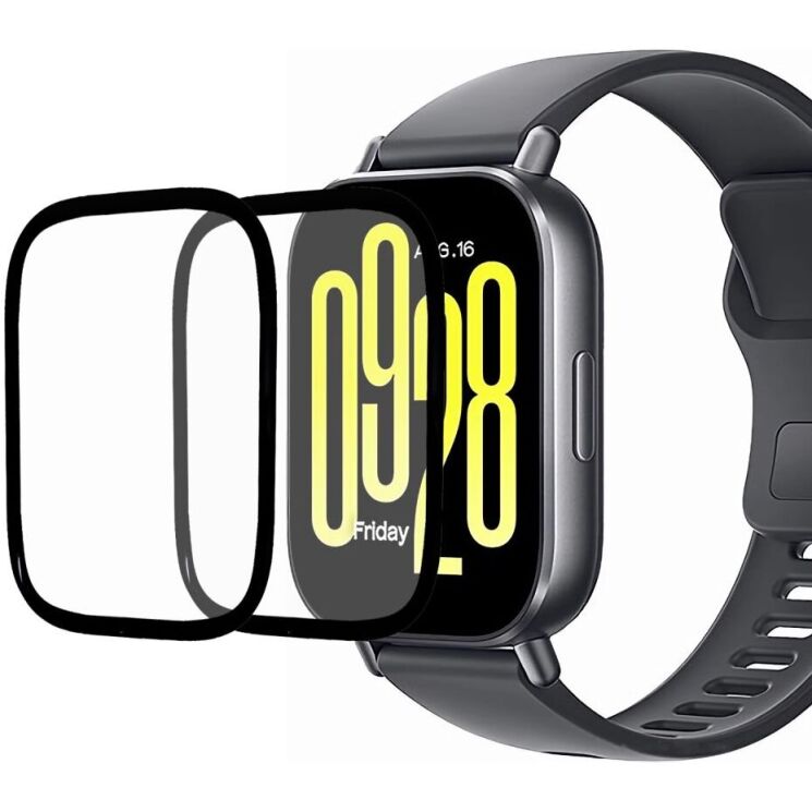 Комплект захисних плівок Deexe Protector Film для Xiaomi Redmi Watch 5 Active - Black: фото 1 з 6