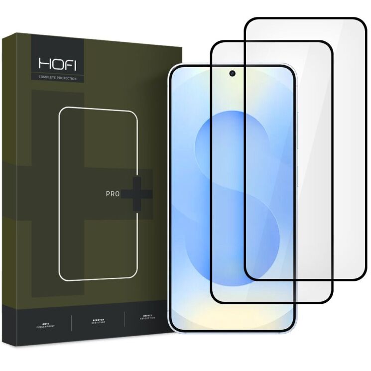 Комплект захисних стекол (2шт) HOFI Glass Pro+ (FP) для Samsung Galaxy S25 Plus (S936) - Black: фото 1 з 4