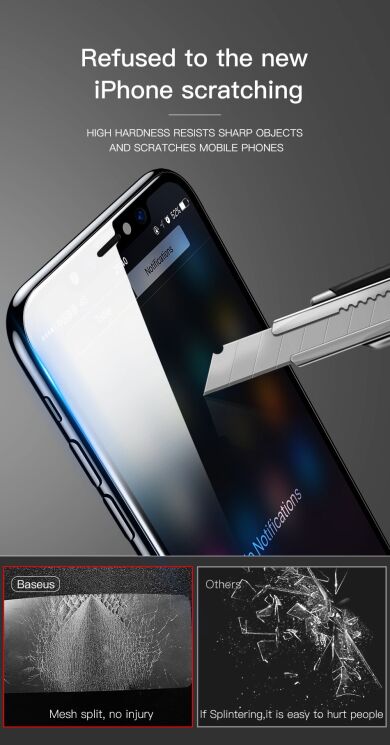 Комплект захисних стекол BASEUS 0.3mm Full Coverage для Apple iPhone XR: фото 20 з 26