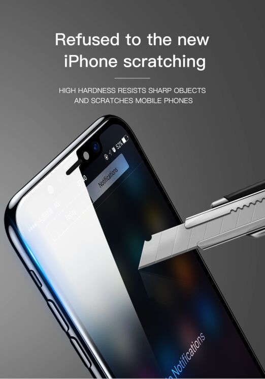 Комплект защитных стекол BASEUS 3D Full Coverage 0.3mm для Apple iPhone XS: фото 19 из 25