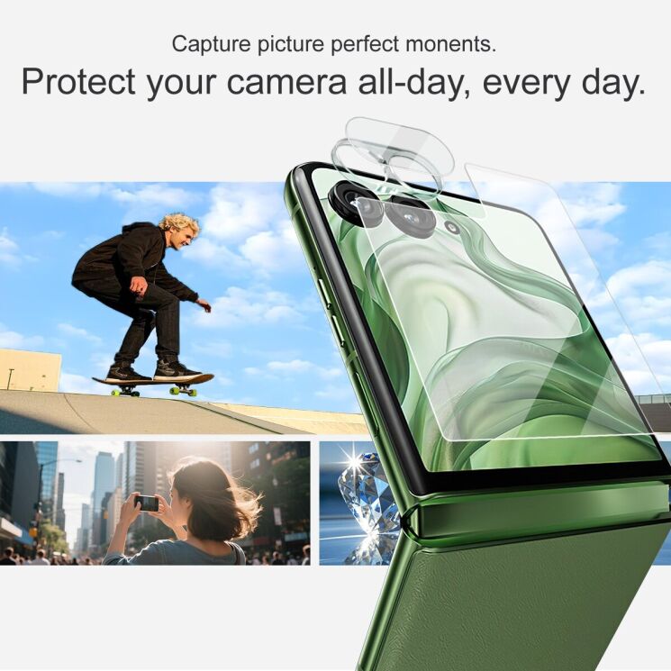 Комплект захисних стекол (на екран і камеру) IMAK Dual Guard для Motorola Razr 60 Ultra: фото 4 з 8
