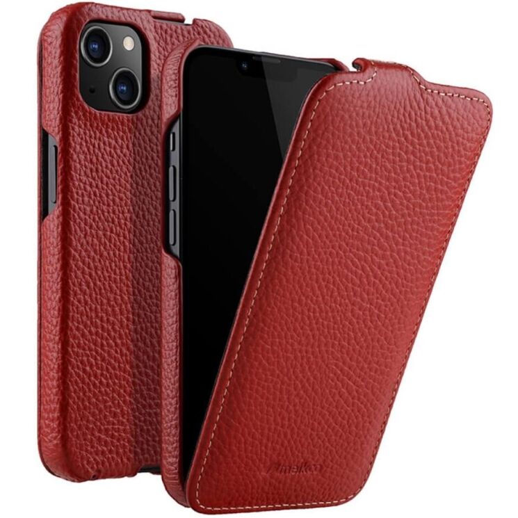 Шкіряний чохол MELKCO Jacka Type для Apple iPhone 14 Plus - Red: фото 1 з 5