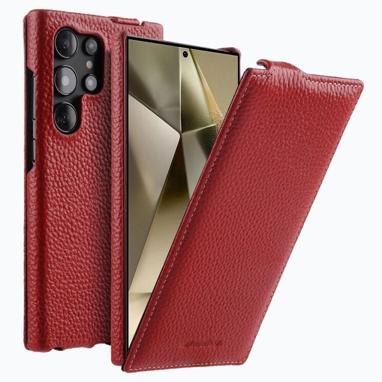 Кожаный чехол MELKCO Jacka Type для Samsung Galaxy S25 Ultra (S938) - Red: фото 1 из 10