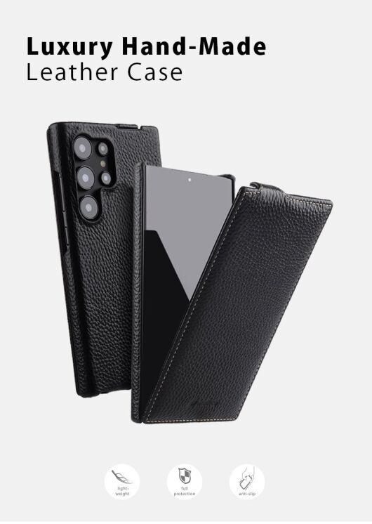 Кожаный чехол MELKCO Jacka Type для Samsung Galaxy S25 Ultra (S938) - Black: фото 2 из 10