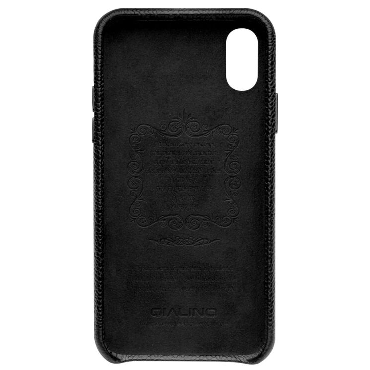 Кожаный чехол QIALINO Classic Leather Cover для Apple iPhone Xs -Black: фото 5 из 14