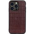 Кожаный чехол UniCase Croco Skin для Apple iPhone 15 Pro - Brown (329305Z)