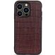 Кожаный чехол UniCase Croco Skin для Apple iPhone 15 Pro - Brown (329305Z). Фото 1 из 3