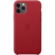Оригінальний чохол Leather Case для Apple iPhone 11 Pro (MWYF2) - Red: фото 1 з 6