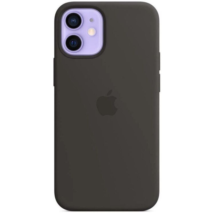 Оригинальный чехол MagSafe Silicone Case для Apple iPhone 12 Mini (MHKX3) - Black: фото 3 из 7