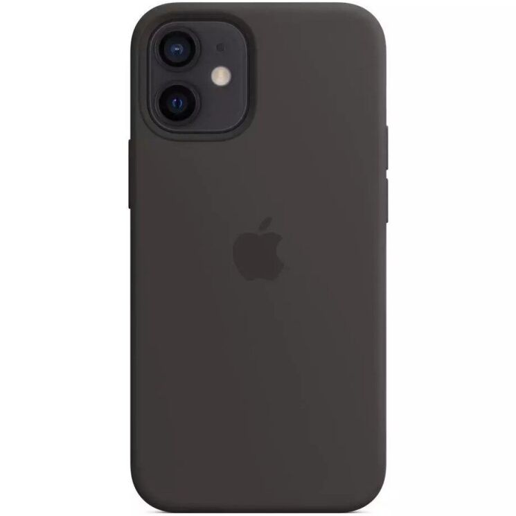 Оригинальный чехол MagSafe Silicone Case для Apple iPhone 12 Mini (MHKX3) - Black: фото 6 из 7