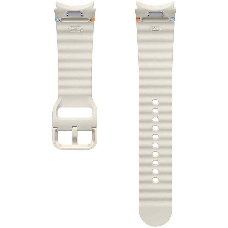 Оригинальный ремешок Sport Band (M/L) для Samsung Galaxy Watch 4 / 4 Classic / 5 / 5 Pro / 6 / 6 Classic / 7 / FE (ET-SNL31LWEGEU) - Cream: фото 3 из 3