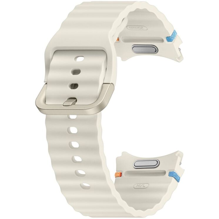 Оригинальный ремешок Sport Band (M/L) для Samsung Galaxy Watch 4 / 4 Classic / 5 / 5 Pro / 6 / 6 Classic / 7 / FE (ET-SNL31LWEGEU) - Cream: фото 1 из 3