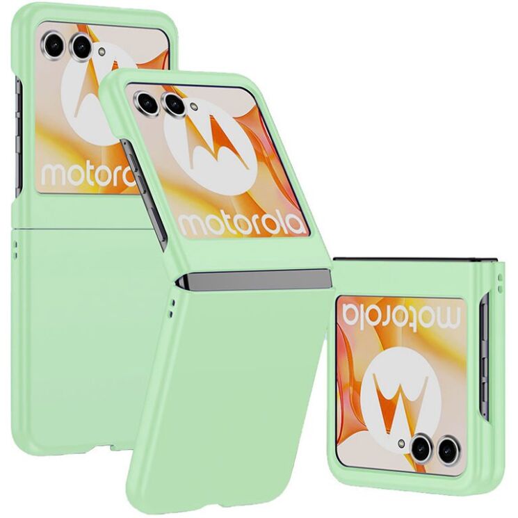 Пластиковый чехол Deexe Hard Shell (FF) для Motorola Razr 50 / Razr 70 - Mint Green: фото 1 из 8