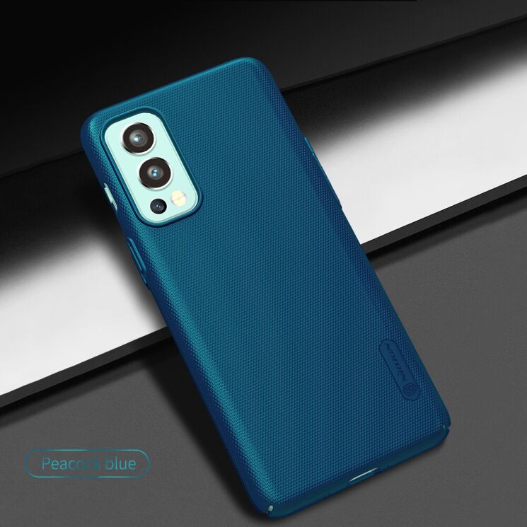 Пластиковый чехол NILLKIN Frosted Shield для OnePlus Nord 2 - Blue: фото 6 из 17