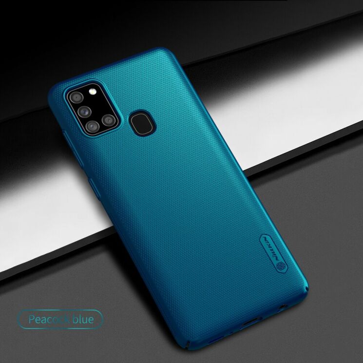 Пластиковий чохол NILLKIN Frosted Shield для Samsung Galaxy A21s (A217) - Blue: фото 4 з 17