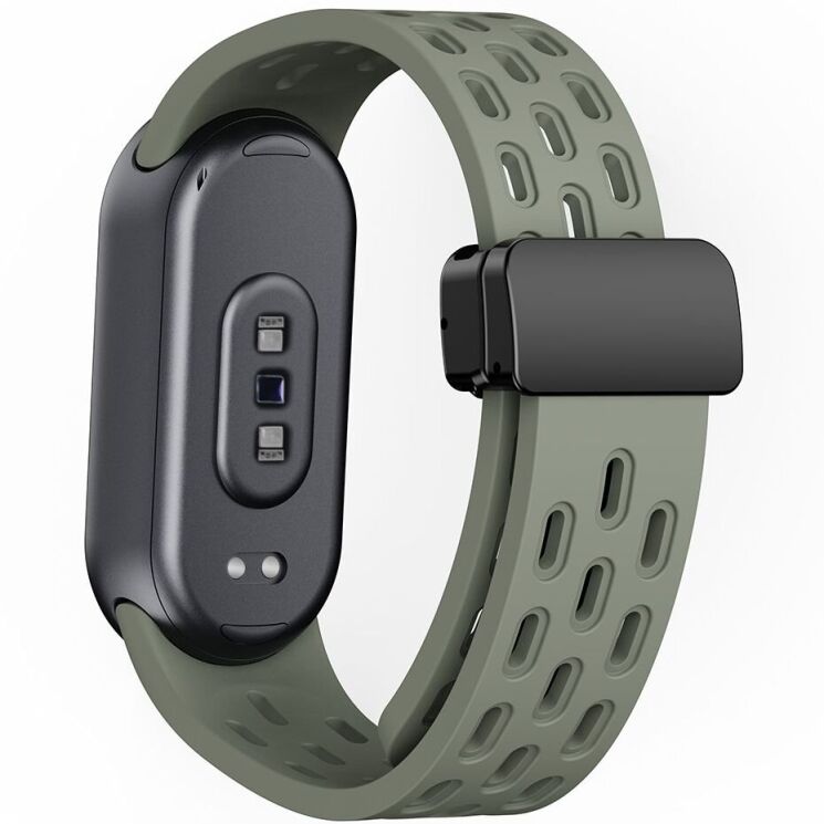 Ремешок Deexe Astra Strap для Xiaomi Mi Smart Band 8 / 9 - Army Green: фото 1 из 9