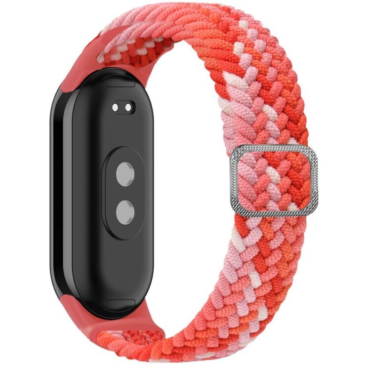 Ремешок Deexe Braided Strap для Xiaomi Mi Smart Band 8 / 9 - Colorful Red: фото 1 из 2