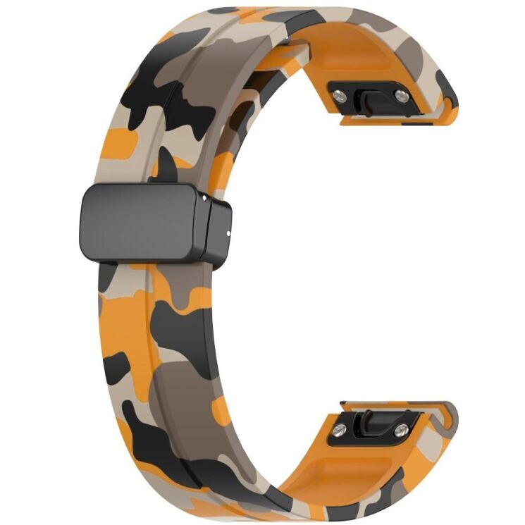 Ремешок Deexe Camo Silicone для часов с шириной крепления 22мм - Yellow: фото 3 из 10