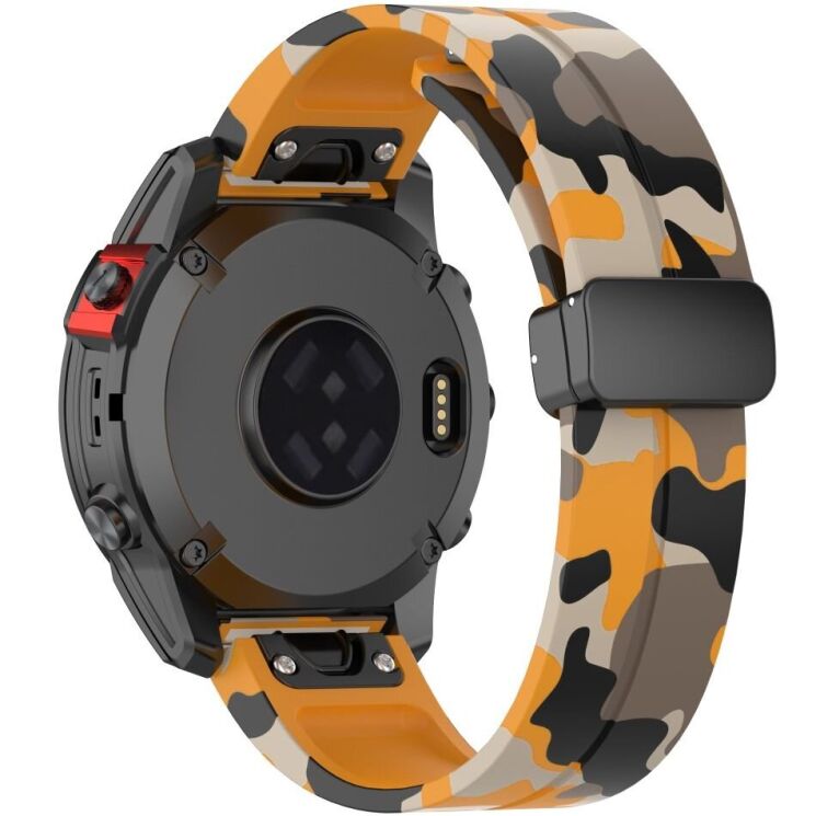 Ремешок Deexe Camo Silicone для часов с шириной крепления 22мм - Yellow: фото 2 из 10