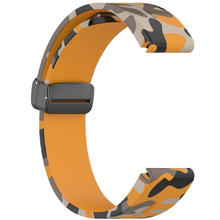Ремешок Deexe Camo Silicone для часов с шириной крепления 22мм - Yellow: фото 4 из 10