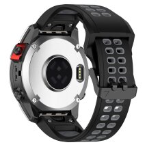 Ремінець Deexe Dot Color для годинників Garmin з кріпленням Quick Fit 26mm - Black / Grey: фото 1 з 12
