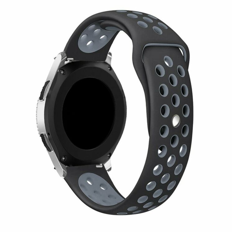 Ремешок Deexe Dot Color для Samsung Galaxy Watch 46mm / Watch 3 45mm / Gear S3 - Black / Dark Grey: фото 2 из 3