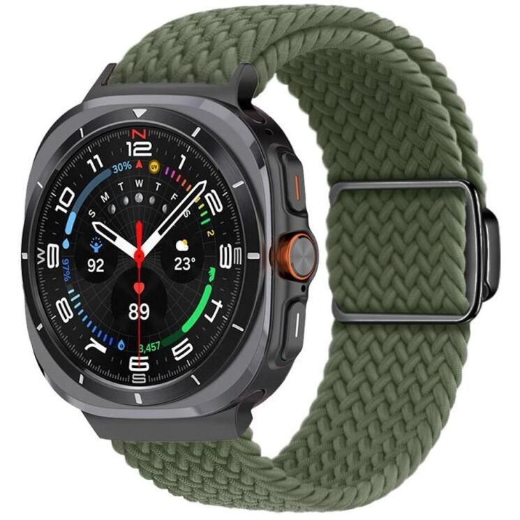 Ремешок Deexe Knitted Strap для Samsung Galaxy Watch Ultra (47mm) - Green: фото 2 из 5