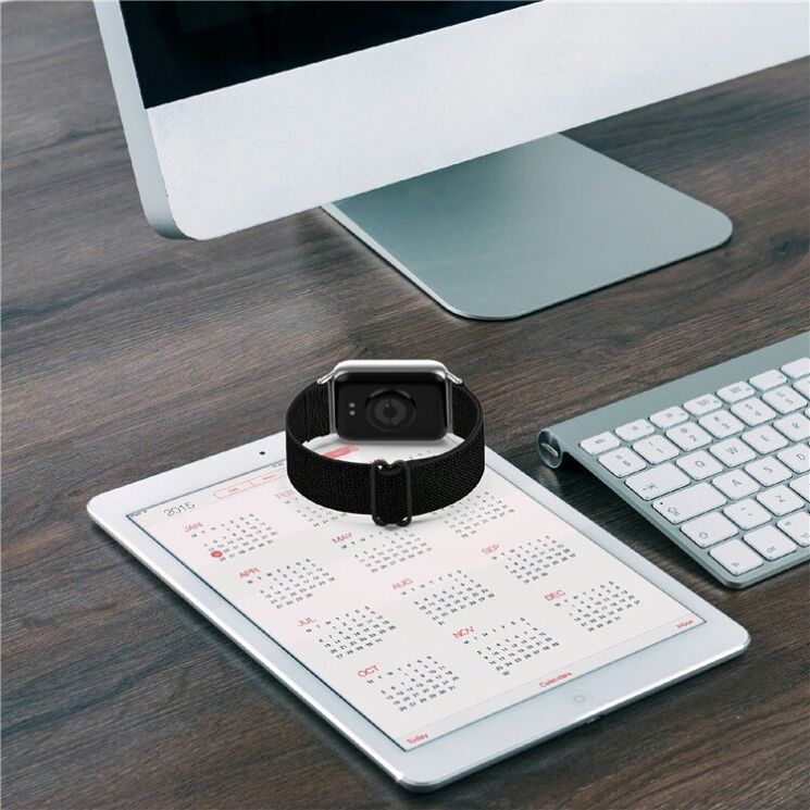 Ремешок Deexe Knitted Strap для Xiaomi Redmi Watch 4 / 5 / Mi Smart Band 8 Pro / Band 9 Pro - Black: фото 6 из 9