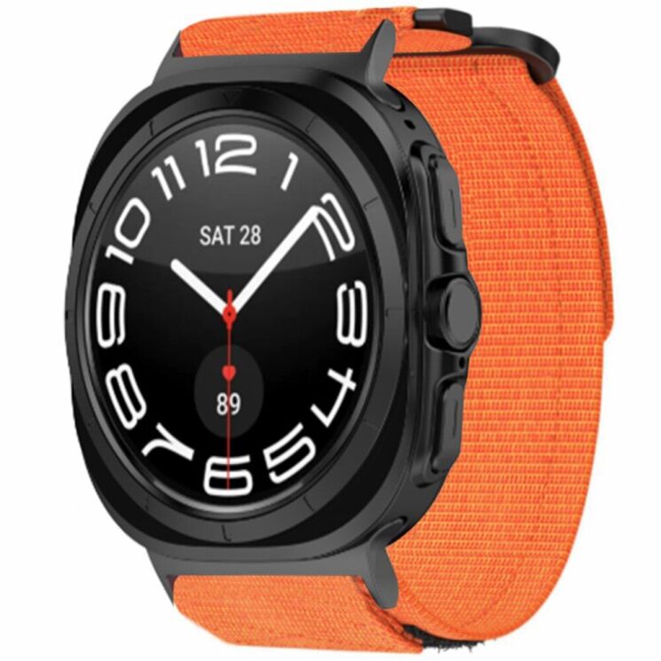 Ремешок Deexe Magic Tape для Samsung Galaxy Watch Ultra (47mm) - Orange: фото 3 из 4