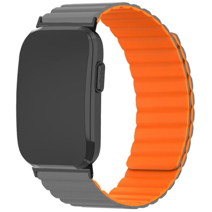 Ремінець Deexe Magnetic Band для Garmin CIRQA - Grey / Yellow (362611HY) Ремінець Deexe Magnetic Band для Garmin CIRQA - Grey / Yellow: фото 2 з 3