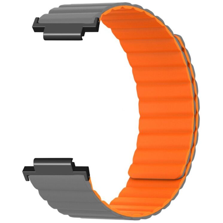 Ремінець Deexe Magnetic Band для Garmin CIRQA - Grey / Yellow (362611HY) Ремінець Deexe Magnetic Band для Garmin CIRQA - Grey / Yellow: фото 1 з 3