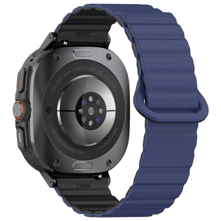 Ремінець Deexe Magnetic Band для Samsung Galaxy Watch Ultra - Dark Blue / Black: фото 1 з 7