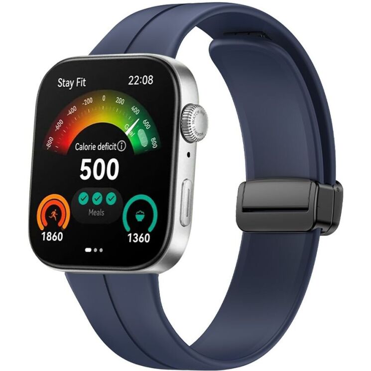 Ремінець Deexe Magnetic Braselet для Huawei Watch Fit 3 - Blue: фото 2 з 5