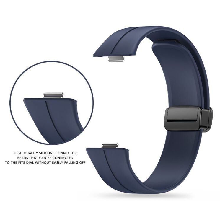 Ремешок Deexe Magnetic Braselet для Huawei Watch Fit 3 - White: фото 4 из 5