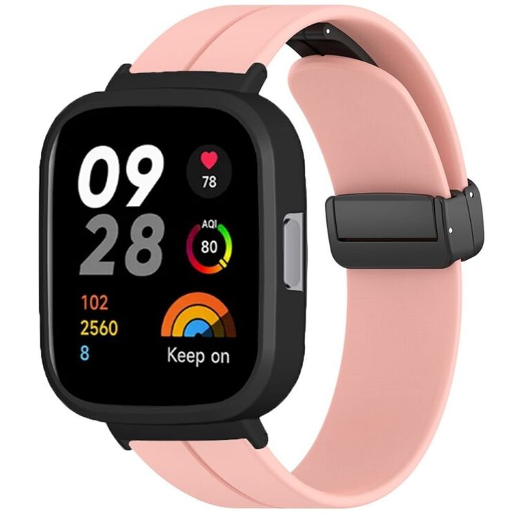 Ремінець Deexe Magnetic Braselet для Xiaomi Redmi Watch 3 - Pink: фото 2 з 3