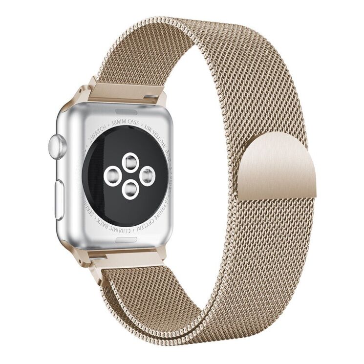 Ремінець Deexe Milanese Stainless Steel для Apple Watch 42 (Series 10) / 41 / 40 / SE 40 / 38 - Champagne Silver: фото 2 з 4